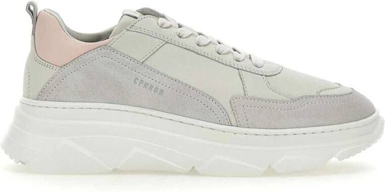 Copenhagen Shoes Leren Mix Sneakers Off White Rose White Dames