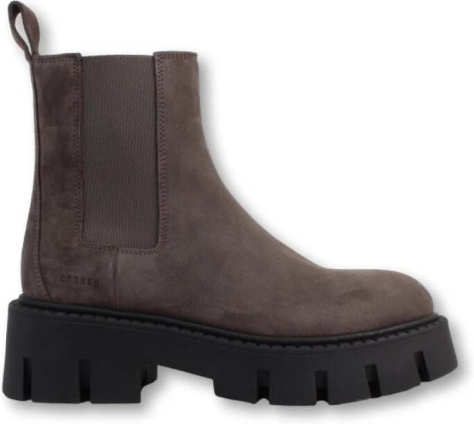 Copenhagen Studios Suède Chelsea Boots met Geborduurde Details Brown Dames