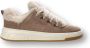 Copenhagen Studios Taupe Suede Skater Sneakers met Lamswol Brown Dames - Thumbnail 1