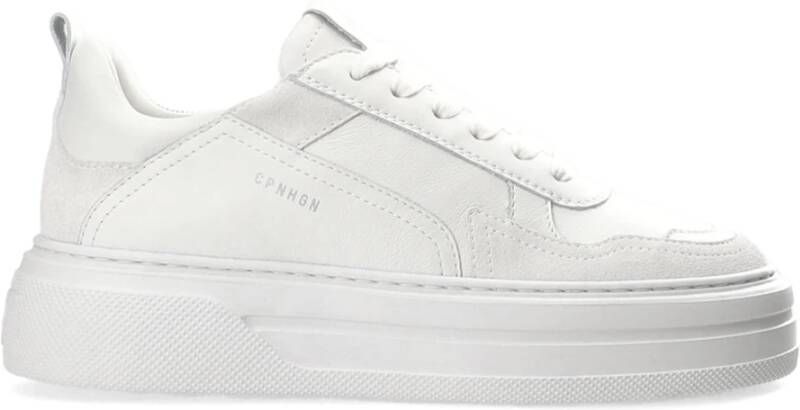 Copenhagen Studios Witte Suède Leren Sneakers met Geborduurde Details White Dames