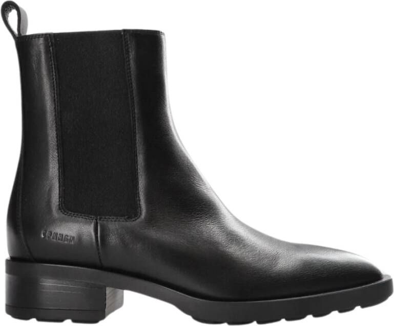 Copenhagen Studios Zwarte Leren Chelsea Boots Black Dames