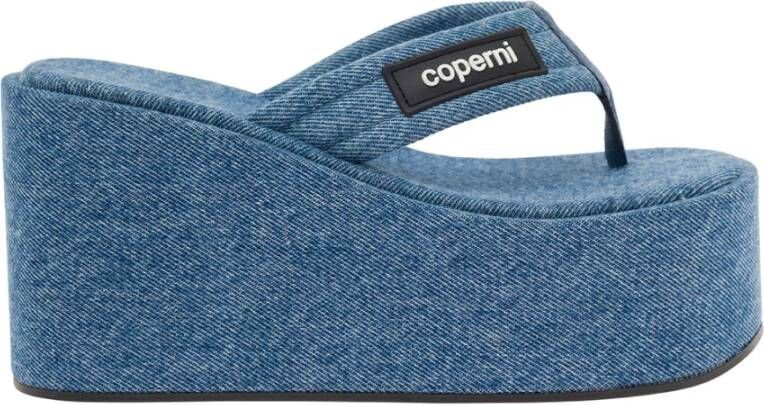 Coperni Denim Sleehak Sandaal Blue Dames