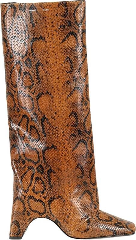 Coperni Slangenprint Bridge Boot Brown Dames