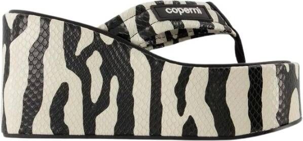 Coperni Zebra Mules Zwart Wit Leer Black Dames