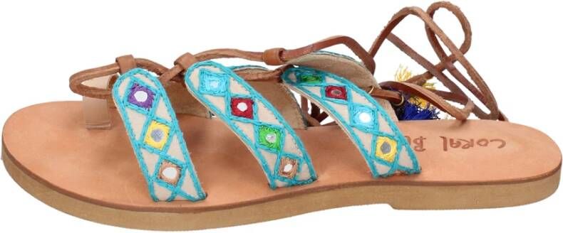 Coral Blue Textielen sandalen voor vrouwen Blue Dames