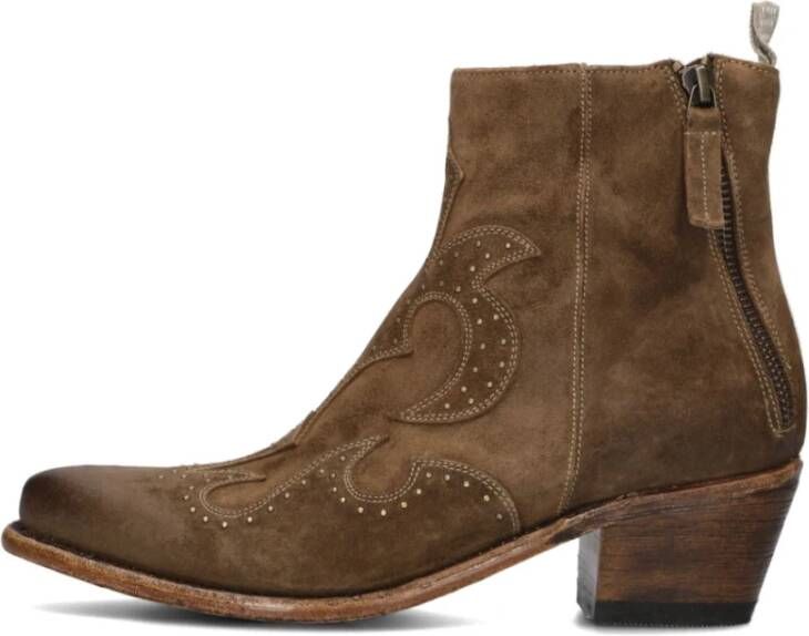 Cordwainer Taupe Western Style Enkellaarsjes Beige Dames