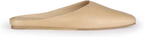 Cortana Beige Leren Platte Muiltjes Jackie Beige Dames