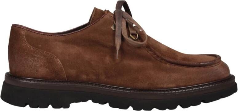 Corvari Chocolade Suède Veterschoenen Brown Heren