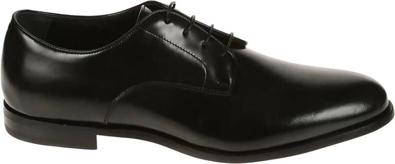 Corvari Elegante Leren Derby Schoenen met Veters Black Heren