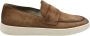 Corvari Stijlvolle Leren Schoenen Brown Heren - Thumbnail 1