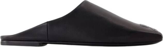 Courrèges Zwarte Leren Shadow Mules Black Dames