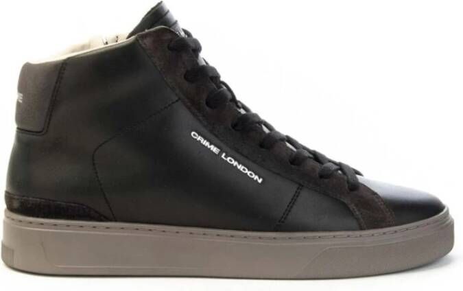 Crime London Blade High Sneakers met Veters Black Heren