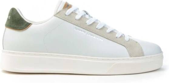 Crime London Blade Sneakers Wit Leer Zwarte Hiel White Heren