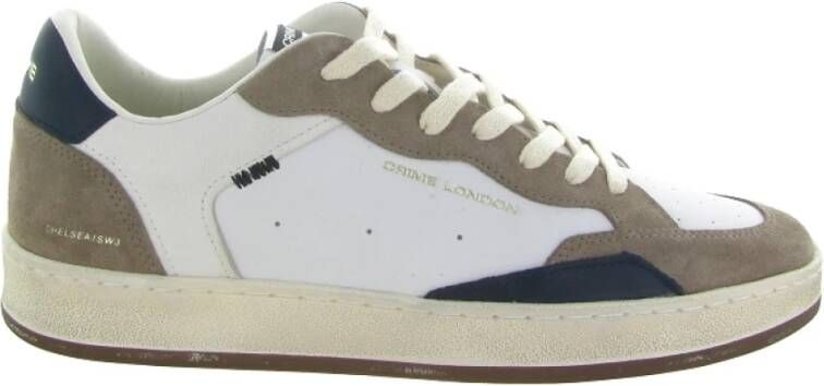 Crime London Chelsea Suède Sneakers met Contrasterende Details Beige Heren