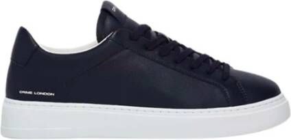 Crime London Blauwe Leren Sneakers Model 16806 Blue Heren