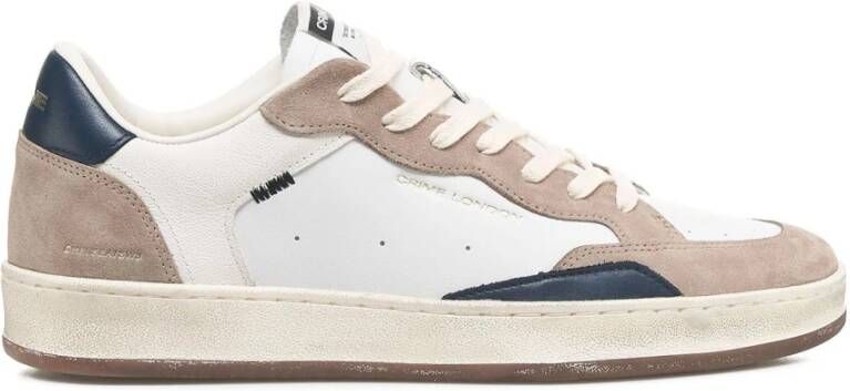 Crime London Chelsea Suède Sneakers met Contrasterende Details Beige Heren