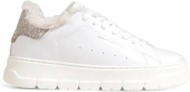 Crime London Dames Leren Sneakers Herfst Winter Collectie White Dames