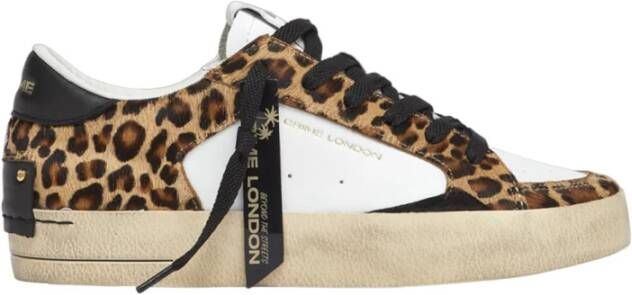 Crime London Leren sneakers met dierenprint Multicolor Dames