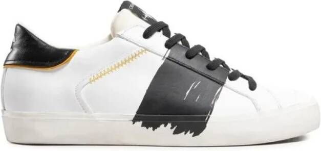 Crime London Gedistresseerde lage top sneakers White Heren