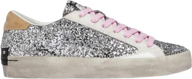 Crime London Glitter Suède Sneakers voor Dames Grijs Dames