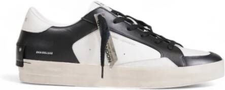 Crime London Zwarte leren sneakers met rubberen zool Black Heren