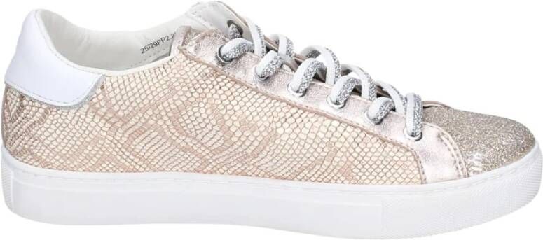 Crime London Leren Dames Sneakers Pink Dames