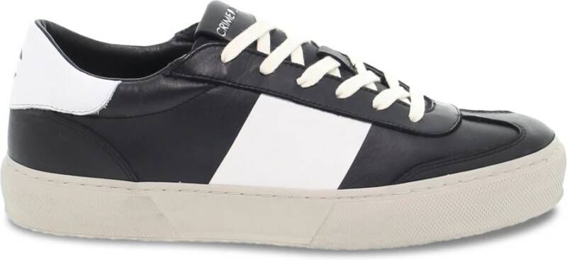 Crime London Leren Herensneakers Zwart Heren