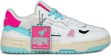 Crime London Rosa Leder Sneaker Lente Zomer Collectie Multicolor Dames