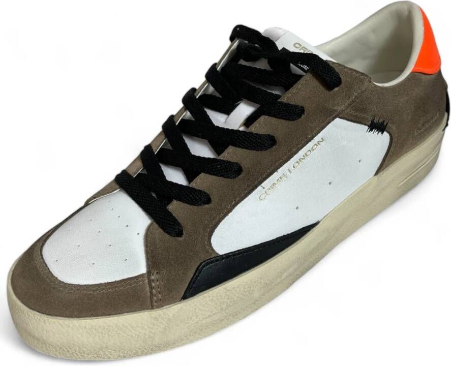 Crime London SK8 Deluxe Heren Sneaker Grijs Bruin Gray Heren