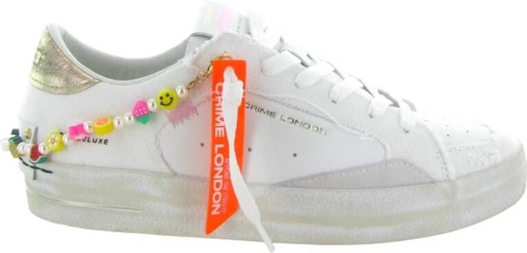 Crime London SK8 Deluxe Mid Sneakers White Dames