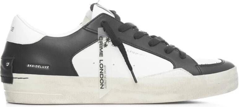 Crime London Zwarte leren sneakers met rubberen zool Black Heren - Foto 5