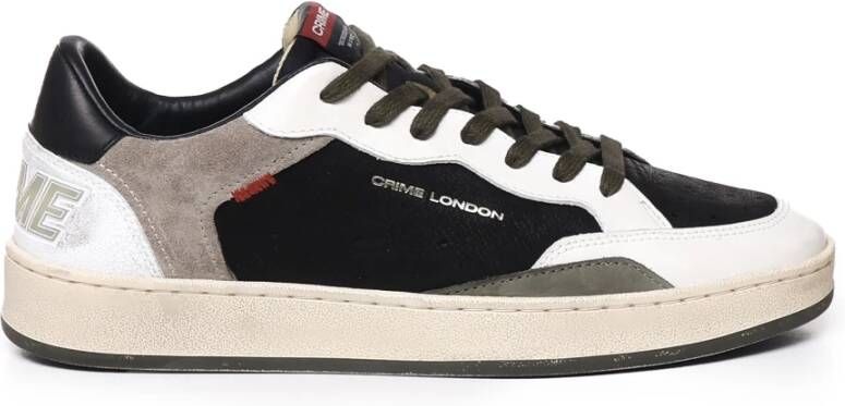 Crime London Suède Leren Sneakers Band Zool Taupe Multicolor Heren