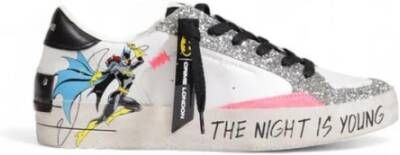 Crime London Textiel Accenten Leren Sneaker Dames Collectie White Dames