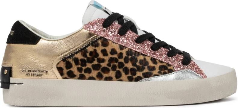 Crime London Urban leren sneaker met dierenprint Multicolor Dames