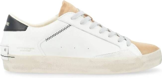 Crime London Witte Distressed Sneakers White Heren