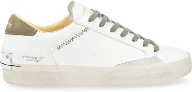 Crime London Witte Distressed Sneakers White Heren