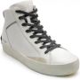 Crime London Witte Leren Hoge Sneakers met Zwarte Rand White Heren - Thumbnail 5