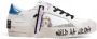 Crime London Witte Leren Sneaker met Stoffen Detail White Dames - Thumbnail 1