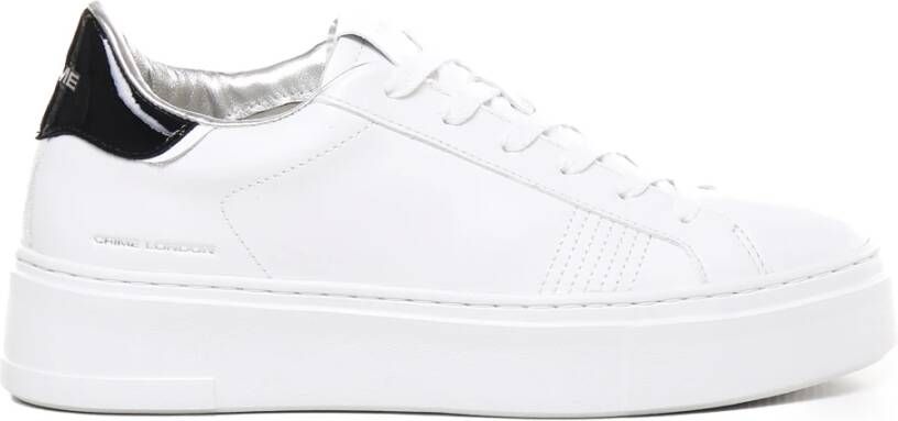 Crime London Witte Leren Sneakers met Stud White Dames