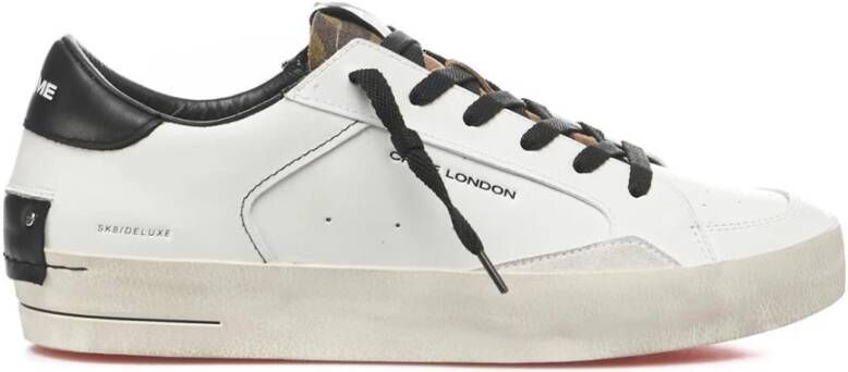 Crime London Witte Leren Sneakers voor Heren White Heren