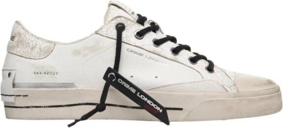 Crime London Witte Sneakers 'Recut' Stijlvol Comfort White Heren