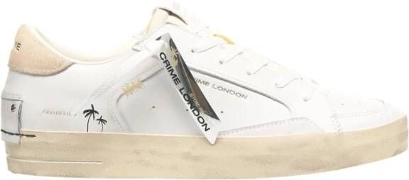 Crime London Witte Sneakers SK8 Deluxe White Heren