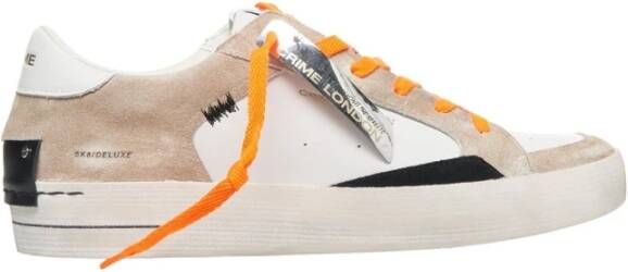 Crime London Witte Sneakers Skate Deluxe Stijl Multicolor Heren