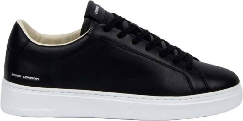 Crime London Zwarte Extralight Sneakers met Zilveren Branding Black Heren