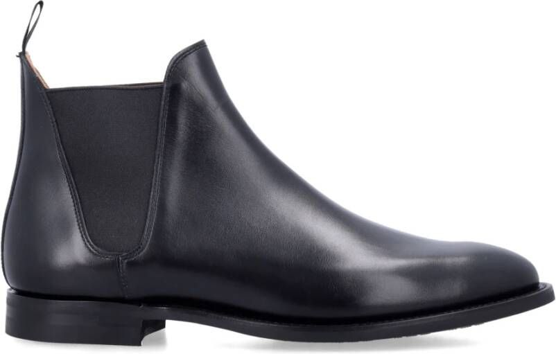 Crockett & Jones Zwarte Chelsea Laarzen Elegante Stijlvolle Schoenen Black Heren