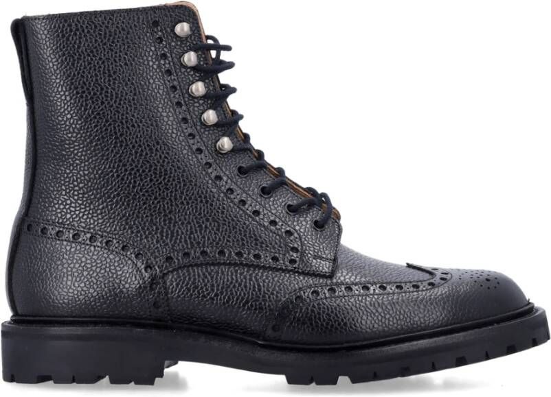 Crockett & Jones Zwarte Full-Brogue Derby Laars Aw24 Black Heren