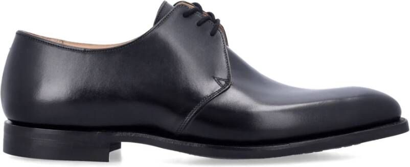 Crockett & Jones Zwarte Gesloten Derby Schoenen Aw24 Black Heren