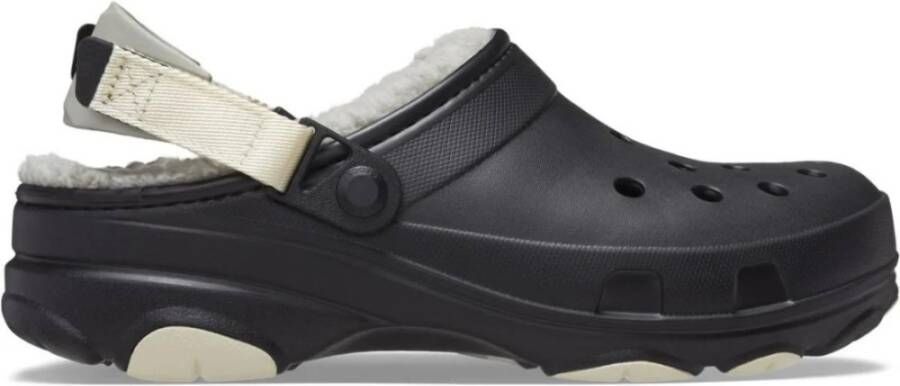 Crocs All-Terrain Klomp met Zacht Harige Voering Black Unisex