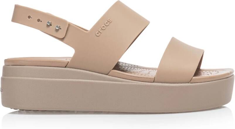 Crocs Beige Dames Sandalen Brooklyn Stijl Beige Dames