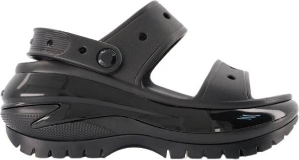 Crocs Classic Mega Crush Mules Zwart Dames